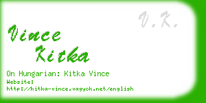vince kitka business card